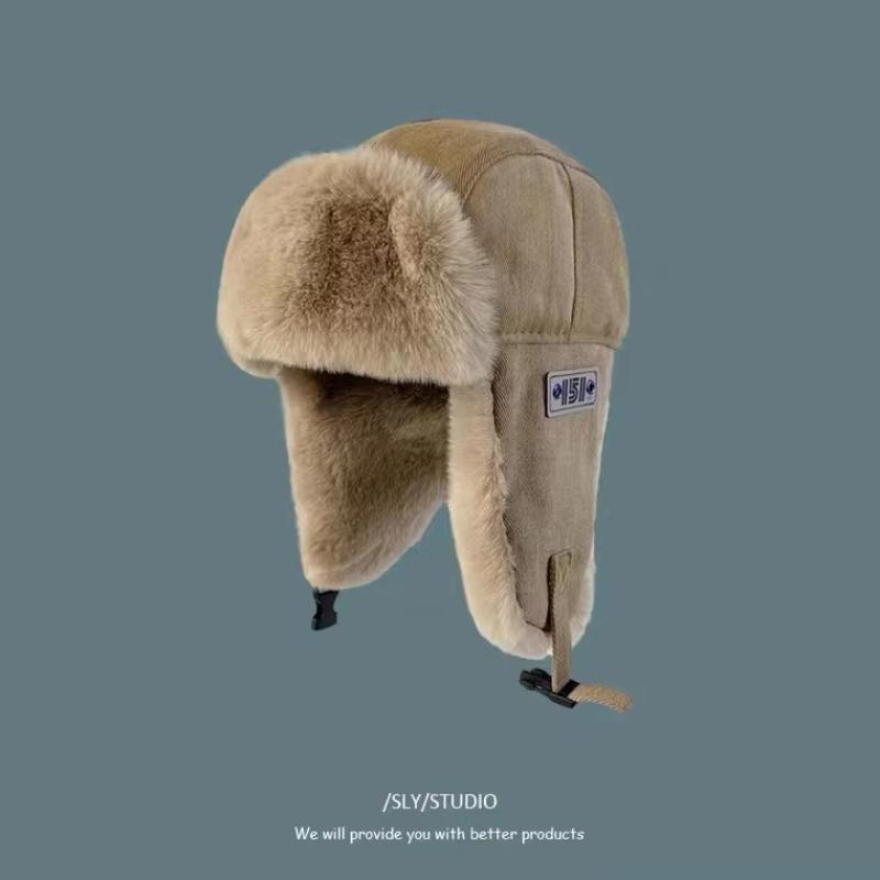 New Bomber Hat Thick Warm Fur Winter Cap for Men Women Earflap Pilot Hat Outdoor Ski Russian Fashionable Male Female Beanie Hat