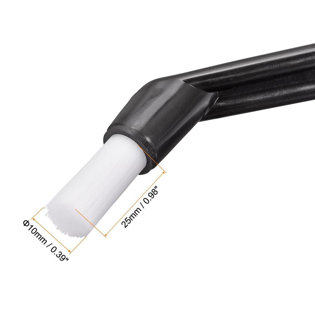 Uxcell Coffee Machine Brush, Nylon Head, Black, for Cleaning Espresso Machine Grinder, 137mm Long