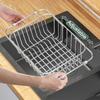304 Stainless Steel Kitchen Sink Dish Drainer Dishes Draining Storage Rack  Fruit Washing
