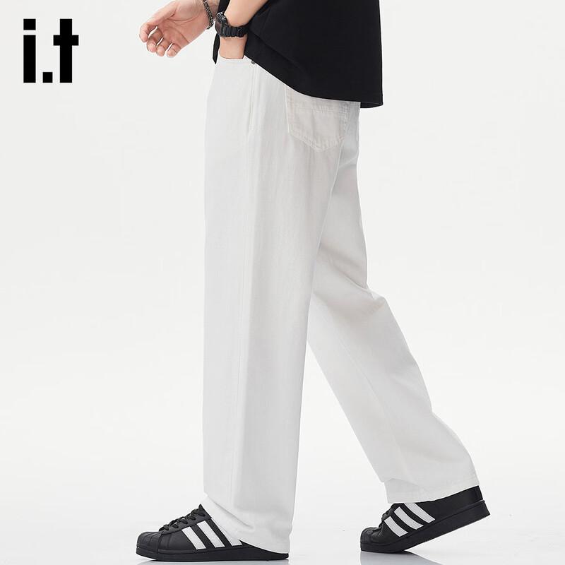 izzue it Men's Washed Straight-Leg Jeans