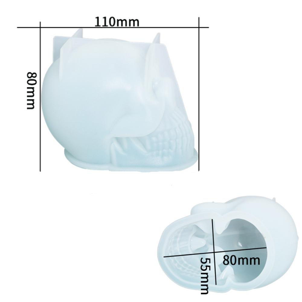 Skull Head Pen Holder Silicone Mold Skull Head Ornament Epoxy Resin Mold for DIY Epoxy Resin Crafts Home Decoration Making Tools