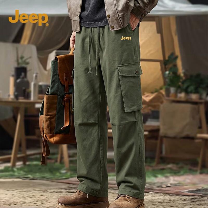 JEEP Men s Spring Cotton Straight-Leg Casual Pants M