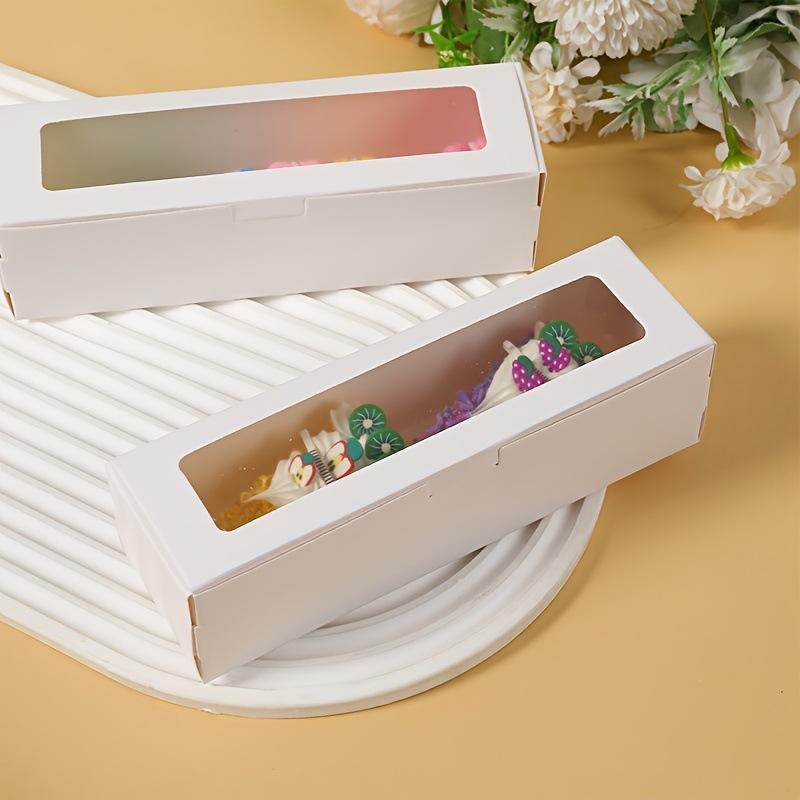 5/10 Peças Caixa de Papel Kraft para Macaron Bolo Biscoitos Embalagens para Bolos da Lua Caixas de Embalagem Casamento Aniversário Lembrancinhas Festival Pacote de Presente