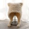 Cute Plush Hat for Women Autumn and Winter Outdoor Thickened Warm Imitation Rabbit Fur Windproof Ear Protection Caps
