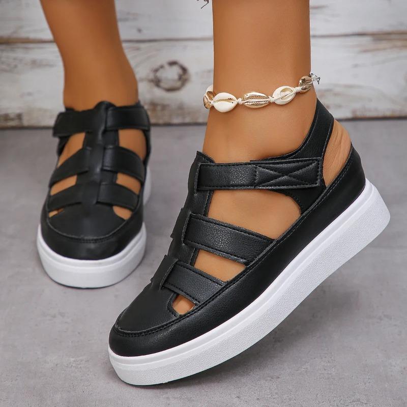 Fashion Women Sandals Summer 2025 New Wedges Heels Platform Sandals Women Hollow Out Gladiator Sandals Summer Thick Sole Shoes for Women