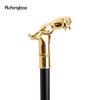 Złoty luksusowy lampart z ogonem moda laska na imprezę dekoracyjna laska elegancka gałka Crosier laska 93cm