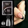 140PCS Matte Surface French Nail Dual Forms Thin Acrylic Nail Tips  French Manicure Tool