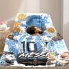 1pc Easy-Care Football Star Messi Blanket, Perfect for Couch, Bed, Home, Travel & More, Warm & Durable Printed Blanket