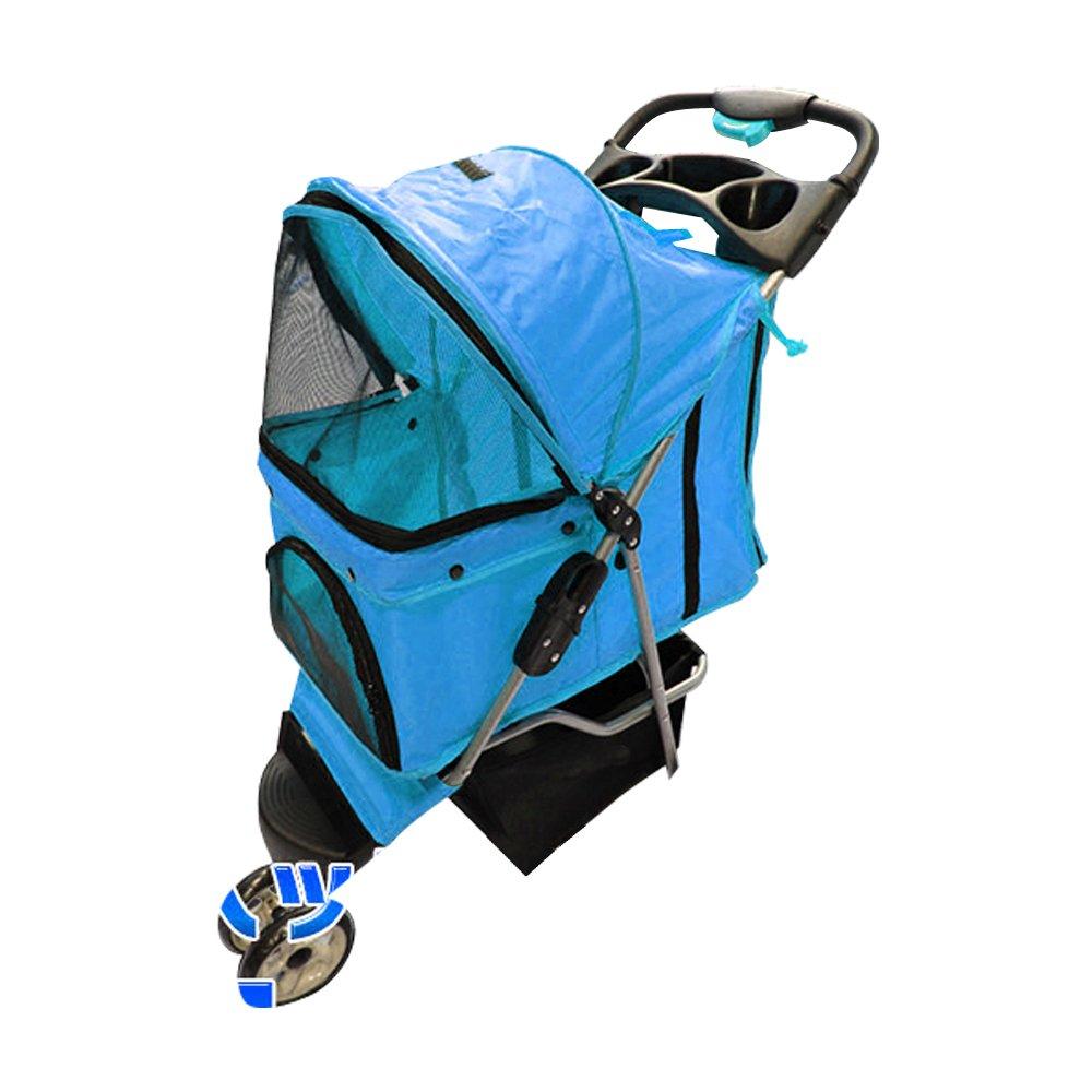 Pet Stroller for Small and Medium Pet Dog Cat Seat Open Carrier, 3-Wheel Type, Dogs, Buggy, Stroller, Stroller, Open/Half
