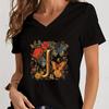 Women Tshirts AZ 26 Alphabet Flower Vintage Design Premium Tshirt Vintage Butterfly Flower 26 English Alphabet Summer Tshirt