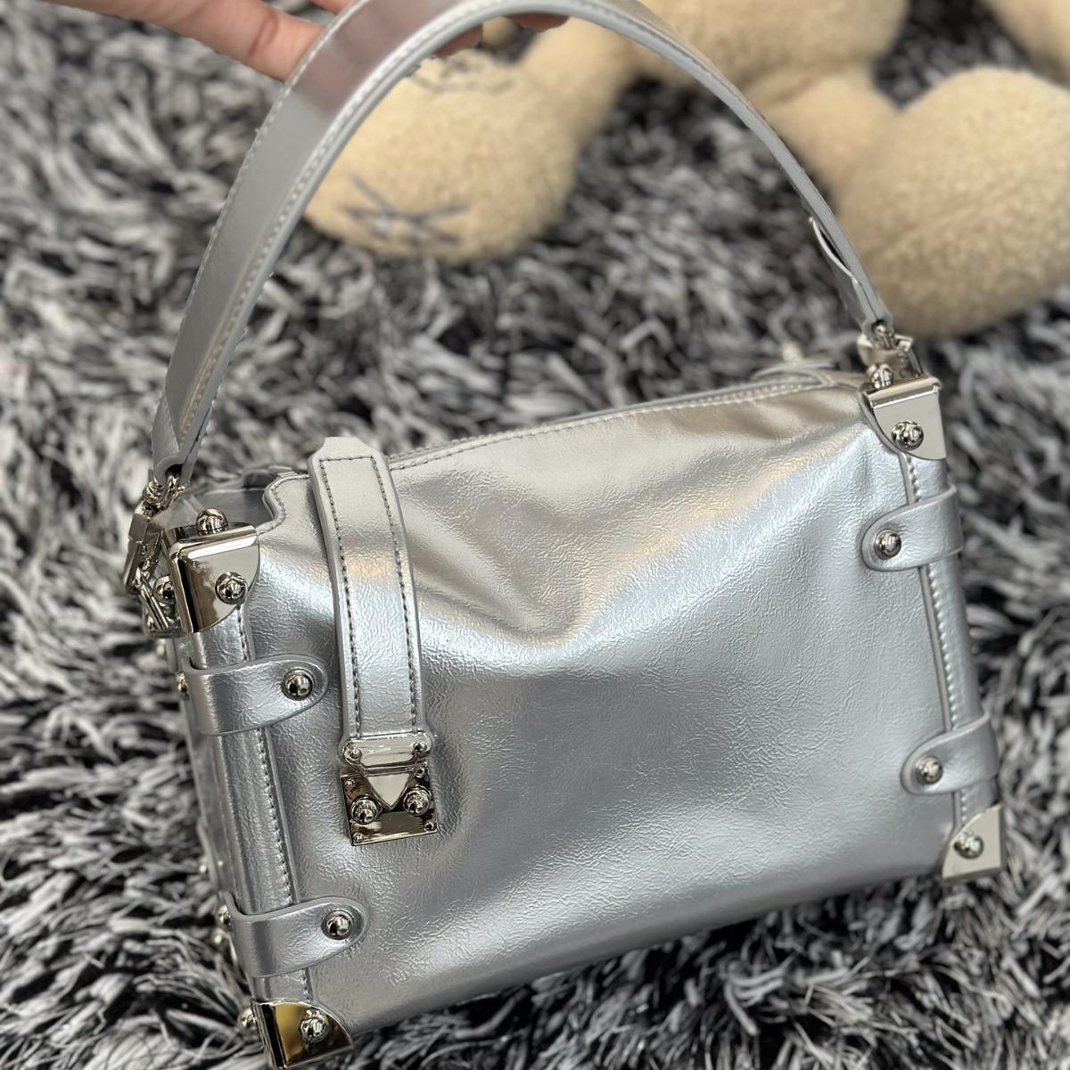 

Женская сумка через плечо Boston из натуральной кожи - модная маленькая квадратная сумка 25x9x14CM