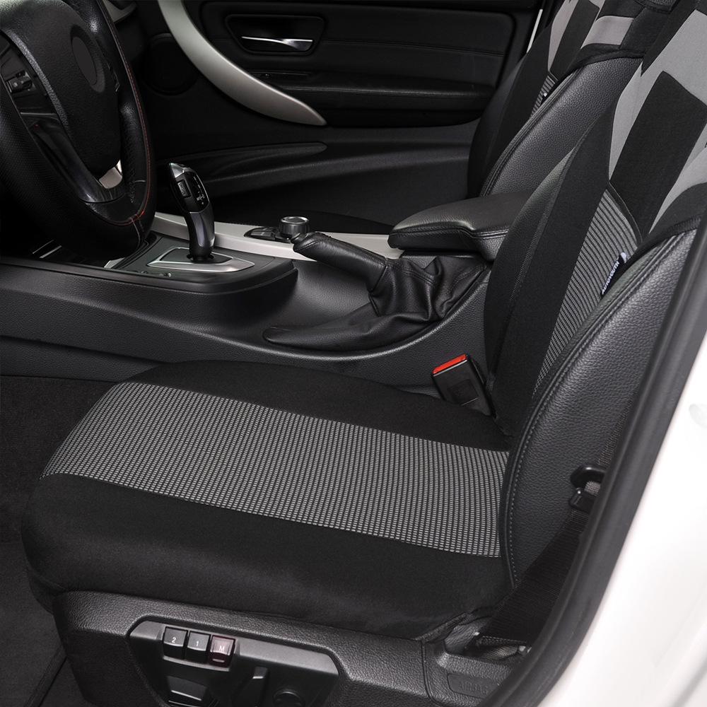Funda de asiento de lujo estilo chaleco para 2 asientos, juego completo universal, fundas para asientos de coche, decoración de asientos, funda para asiento trasero y delantero, funda protectora para cojín de coche