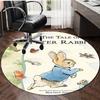 1pc Peter Rabbit1 Design Printed Area Round Carpet for Bedroom Living Room Home Decor Rugs Mat Non Slip Mat Rug for Bedside