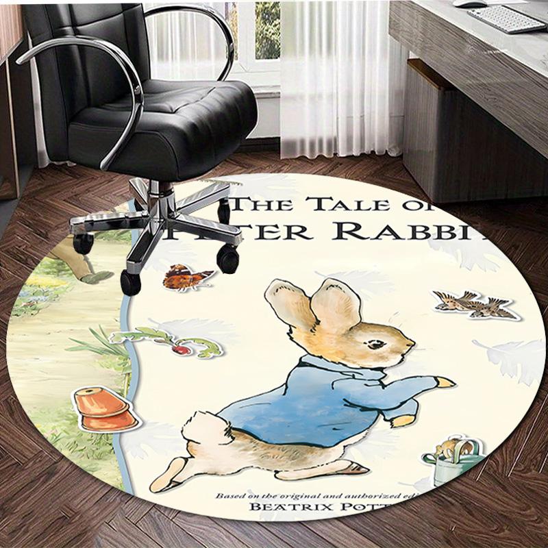 1pc Peter Rabbit1 Design Printed Area Round Carpet for Bedroom Living Room Home Decor Rugs Mat Non Slip Mat Rug for Bedside