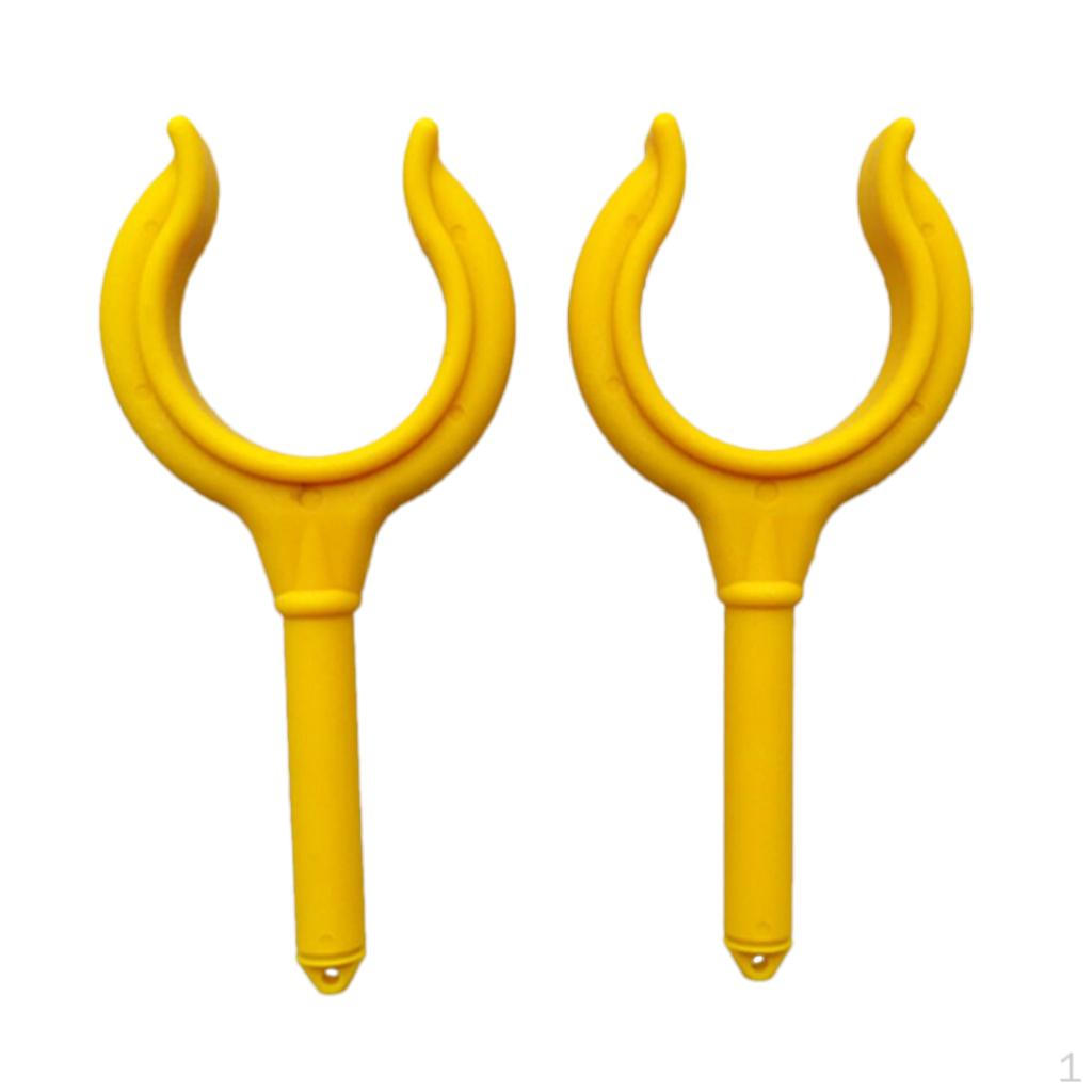 2 Pieces Yellow Nylon Kayak Marine Boat Dinghy Oar Lock Rowlock Horn Side Mount - universal