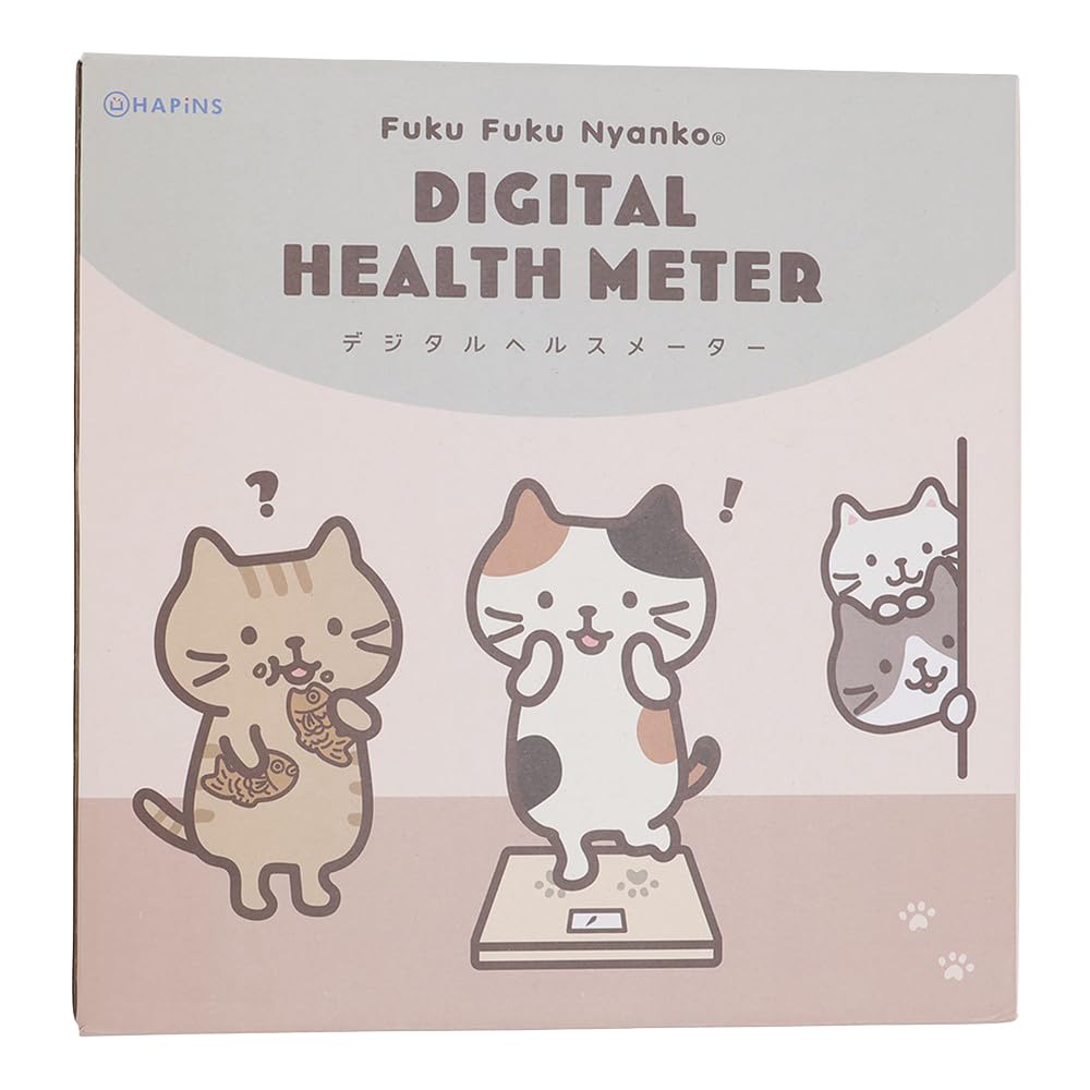 Digital Health Automatic Simply Step Stylish and Cute Room Temperature Auto Reinforced Safety Cat Design by Hapins Scale, Power-On/Off, On, Design,