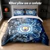 Manchester City Diseño Juego de Cama Ropa de Cama 1 Funda Nórdica + 2 Fundas de Almohada Suave Transpirable Ropa de Cama para el Hogar