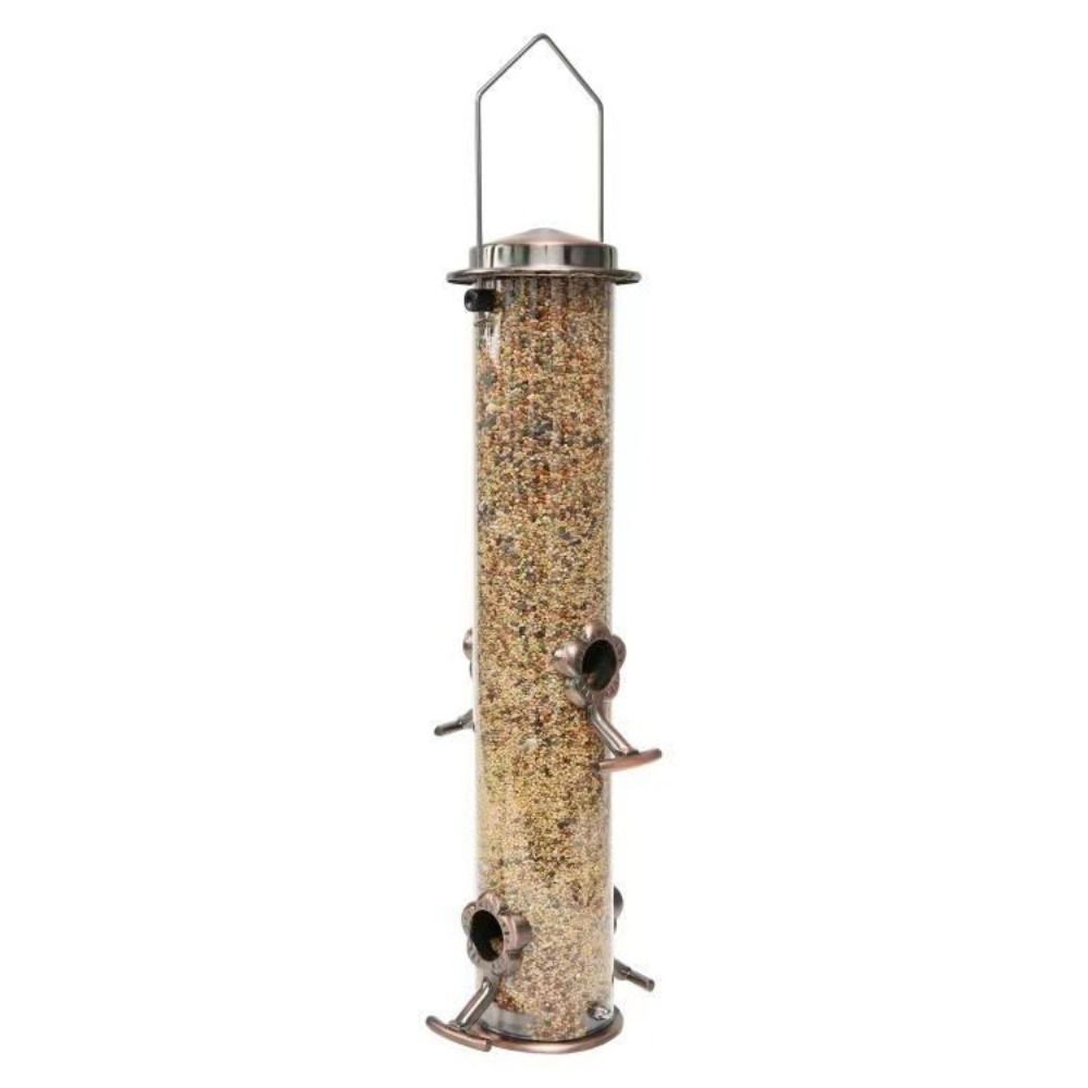 Automatic Bird Feeder Metal Bird Feeding Bowl Bird Raising Tool Bird Food Dispenser Outdoor