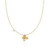 Chic Trendy Stainless Steel Sweet Flower Pendant Necklace Summer Daily Collarbone Fashion Fairy Jewelry for Women