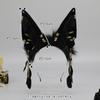 Exotic Antique Plush Headband Accessories Headband Dark Wind Spread Feather Headgear Halloween Simulation Animal Ear Hair Accessories