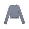Women's Short Long Sleeve Training Top Gray 633246-89