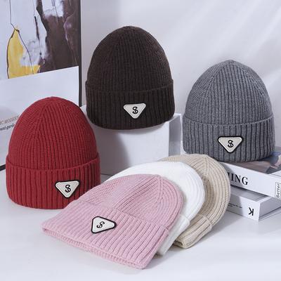Damen Winter Warme Strickmütze Koreanischer Stil Trendig Lässig Vielseitig Studentenpaar Wollmütze Winddicht Ohrenschutz Kalte Mütze