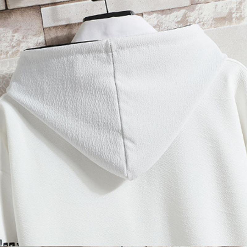 Spring and Autumn Trend Hooded Cardigan Sports Top Trousers Youth Leisure Sports Sweater Student Solid Color Fashion Suit Male