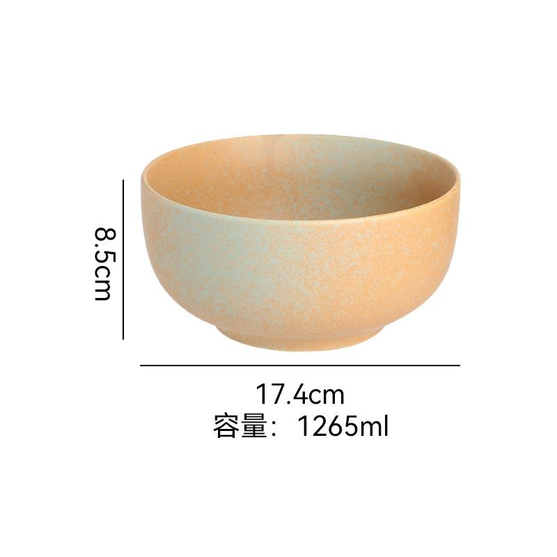 Retro Japanese Ceramic Bowls, Plates, Tableware Sets, Combination, High-Value Restaurant, Household Steak, Plates, Soup Bowls