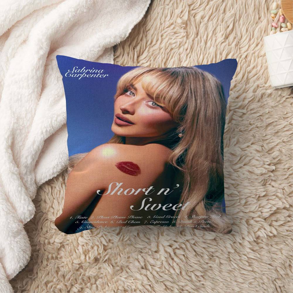 S-Sabrina C-Carpenter Office Cushion Pillowcase Car Cushion Cover45X45Cm Lumbar Pillowcase Sofa Pillowcover