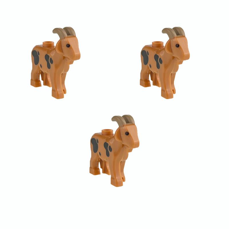 MOC Bricks Toys Model Farm Building blocks Cattle Horse Carriage Transport Vegetable Garden Flower Plant Friut Field Tree Animal