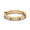 London Blue Topaz Eternity Band Ring - 925 Sterling Silver Gold Vermeil