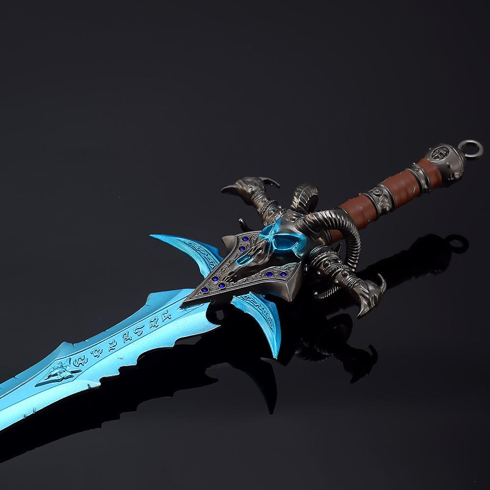 Metal Frostmourne Katana Lich King Sword Blade Anime World of Warcraft Ninja Knife Real Size Japanese Katana Samurai Sabre Toy