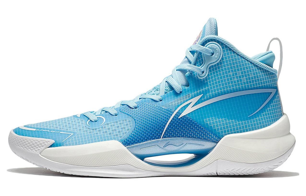 Баскетбольные кроссовки Li Ning Ultra Light Mid top Мужские Бело-синие ABAS027-4 47.5
