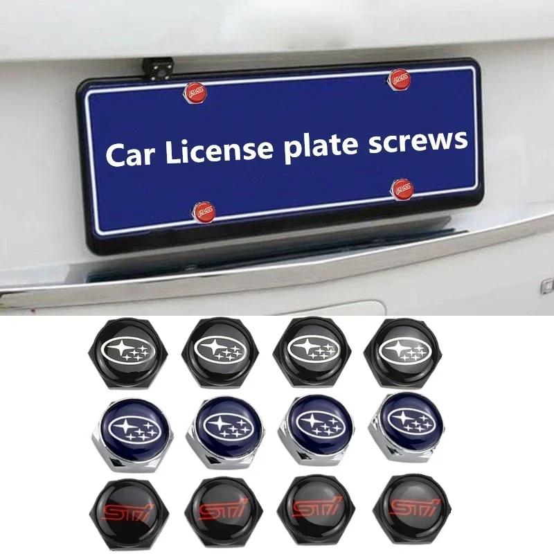 1Set Alloy Car License Plate Screws Nult Bolts For Subaru WRX BRZ DRL XV STI Outback Legacy Forester Impreza Tribeca Decoration PP222