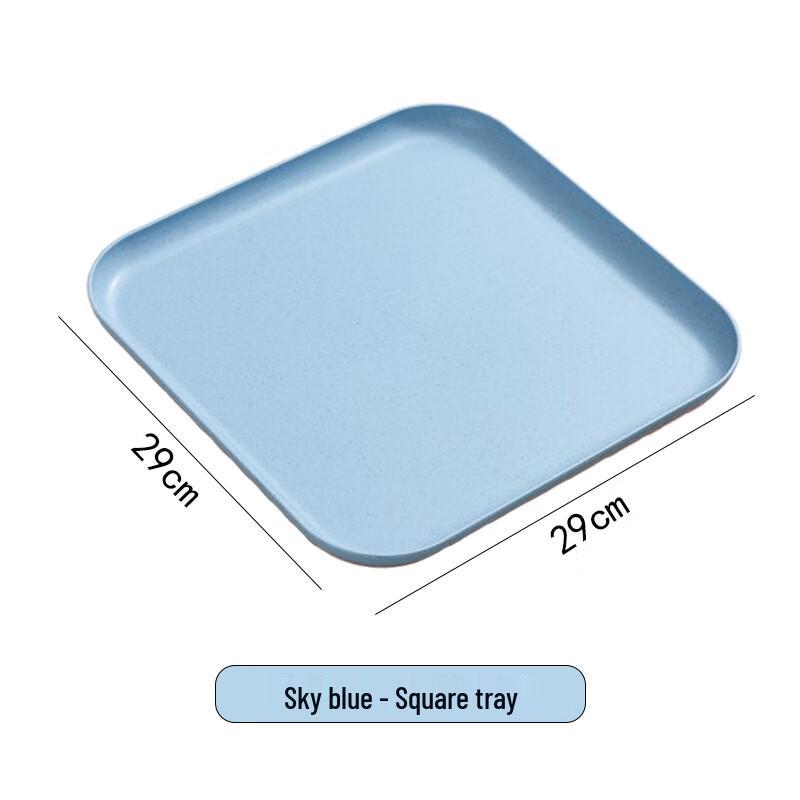 Morona Square Plastic Serving Tray - Blue (10-Pack)