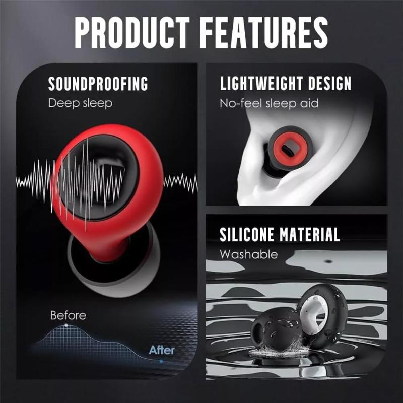 Motorcycle Noise Reduction Earplugs Silicone Soundproof Earplugs Anti-Noise Mute Earplugs For Travel Bikers Sleeping Work