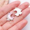 DIY Iridescent Rhinestone Pearl Moon UV Resin Jewelry Accessories for Earrings & Necklaces