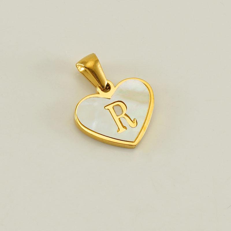 High-Quality Stainless Steel Heart Letter Pendant Necklace - Trendy Ins Style Clavicle Chain
