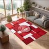 Aberdeen FC Soccer Football Pattern Soft Area Rug Non Slip Indoor Floor Carpet Sports Decor Mat for Bedroom