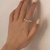 Minimalist 925 Stylish Sterling Silver Adjustable Ring Unique Irregular Shape For Fashion Trendy
