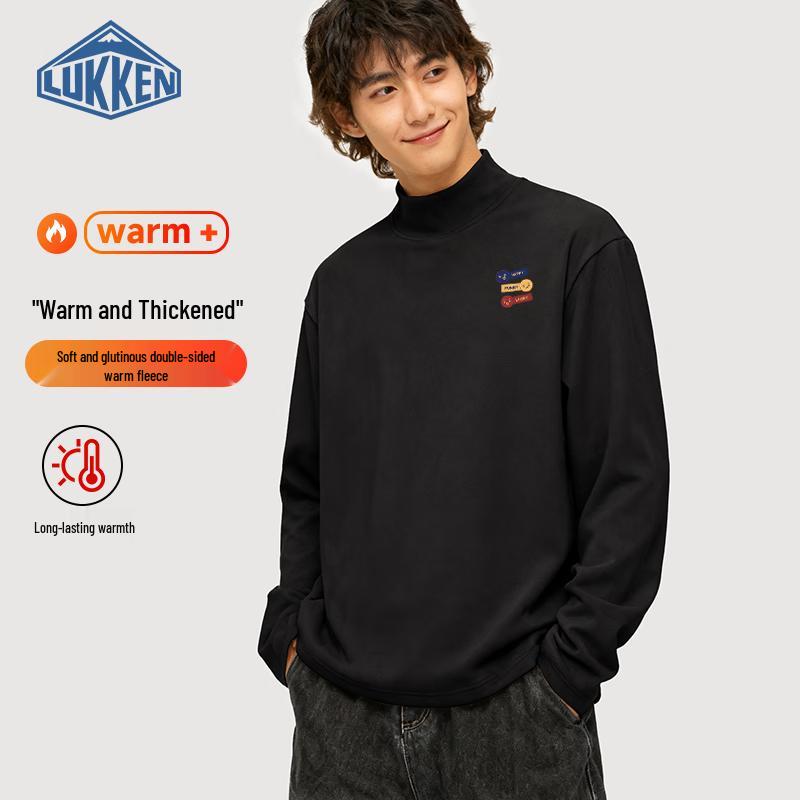 LUKKEN Men s High-Neck Fleece-Lined Long-Sleeve T-Shirt M