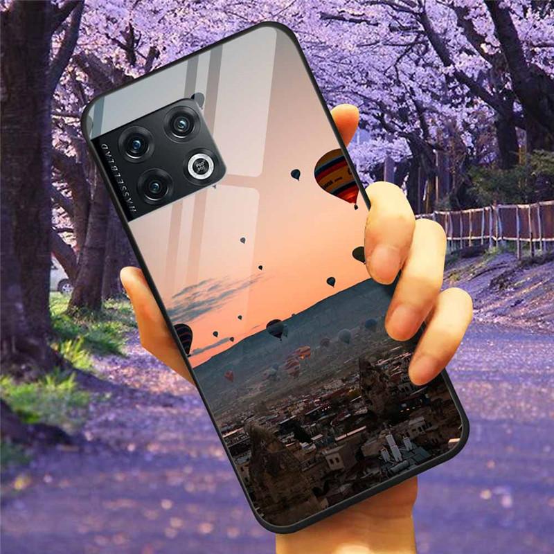 Für OnePlus 10 Pro 5G Hülle 6,7'' Gehärtetes Glas Sternenmarmor Harte Rückseite für One Plus 10Pro Funda Capa Oneplus10pro Coque