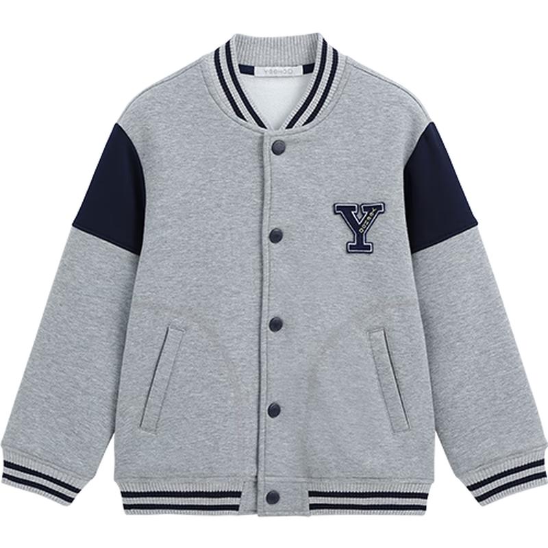 YEEHOO Boys Fleece-Lined Baseball Jacket 120