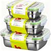 350/550/850ML Large Stainless Steel Food Container Thickened Camping Picnic Box Leak-proof Sealed Refrigerator Lunch Bento Boxes
