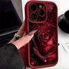Wunderschöne Handyhülle mit Regentropfen-Rosenmuster für Samsung S25 S24 S23 S22 S21 S20 F06 M16 Note 20 FE Plus Ultra 4G 5G Weiches Silikon