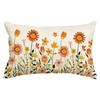New Spring Flower Pillowcase Linen Printed Floral Sofa Cushion Cover Home Pillowcase