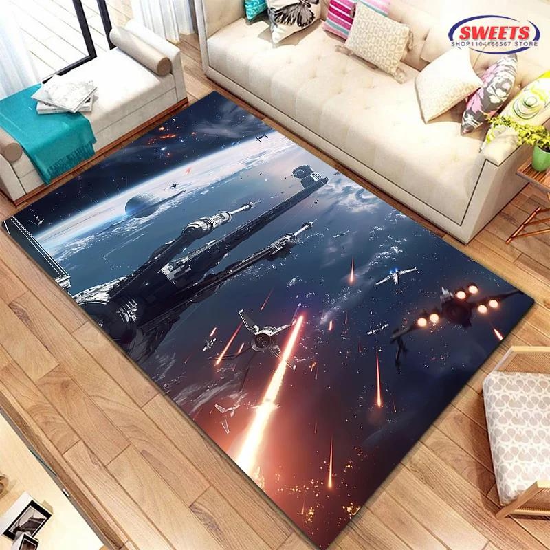 

Килим на військову тематику лінкора, килимок для вітальні/спальні з принтом космічного корабля-лінкора, килим у сучасному стилі, килимок у подарунок для любителів лінкорів 50x80cm (20x31in)