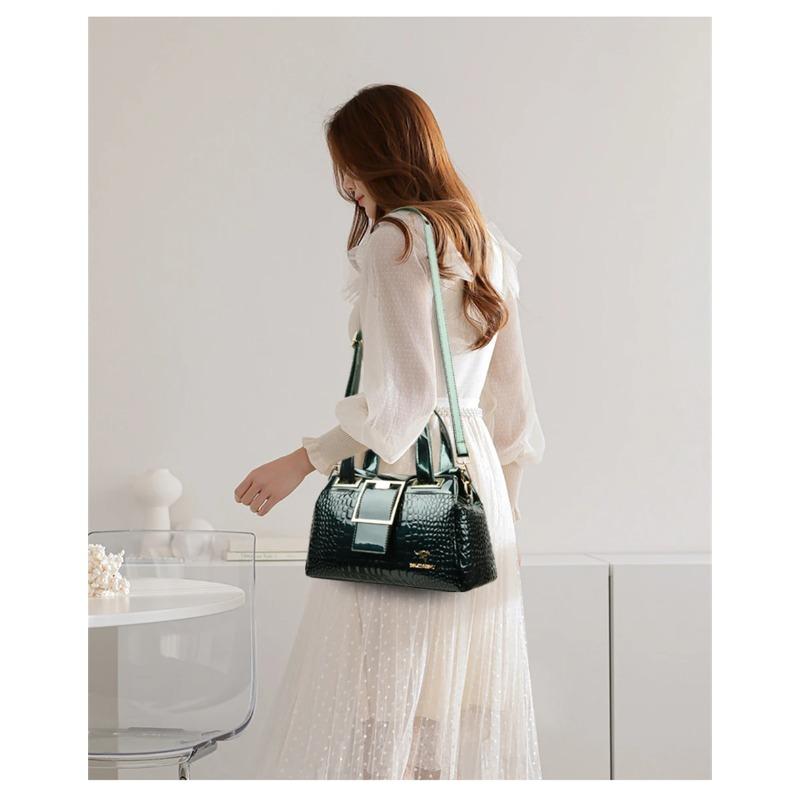 2 Layer Large Capacity Tote Bag Luxury Handbags Women Bags Designer Crocodile Pattern Ladies Boston Shoulder Bag High Quality