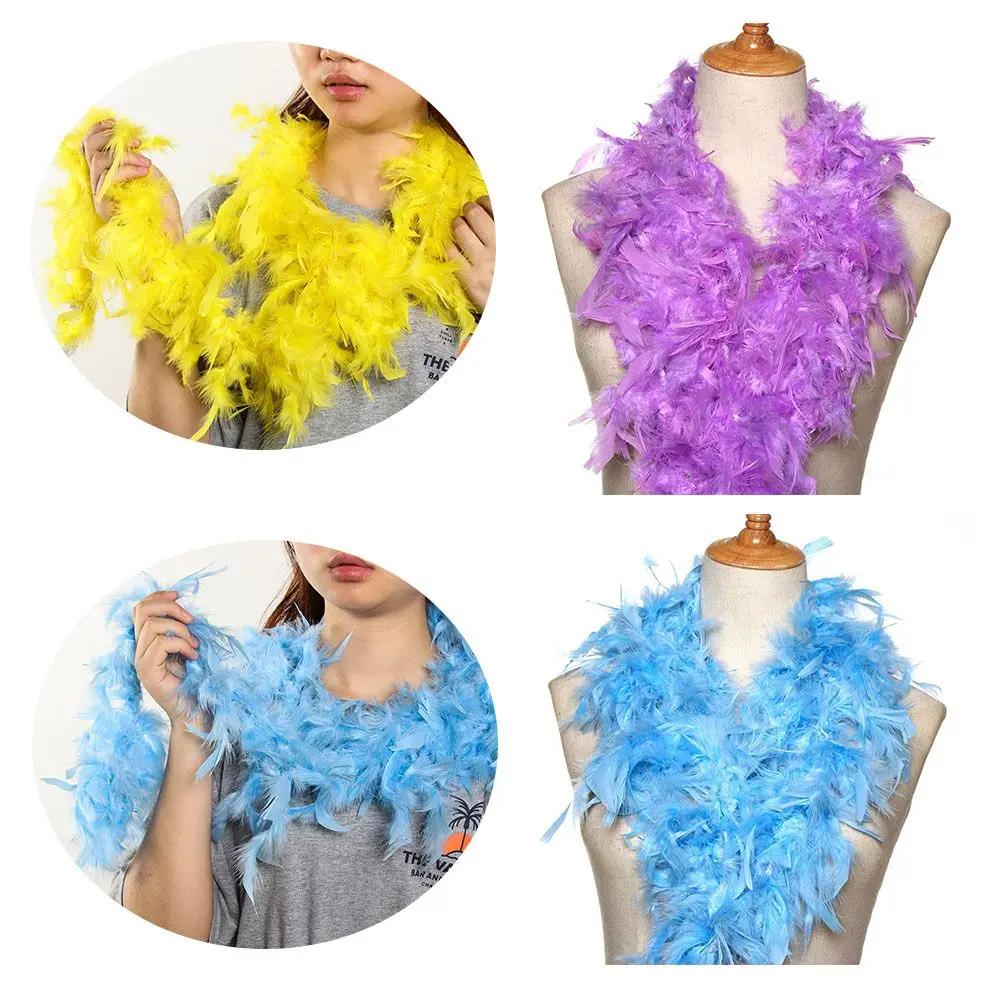 2M DIY Craft Fancy Dress Party Decoration Fluffy Cosplay Apparel Fabric Feather Boa Strip Feathers Grament Accessaries