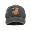 Popular Baseball Cap Men's American Anniversary Print American Retro Style Fashion Curved Brim Hat